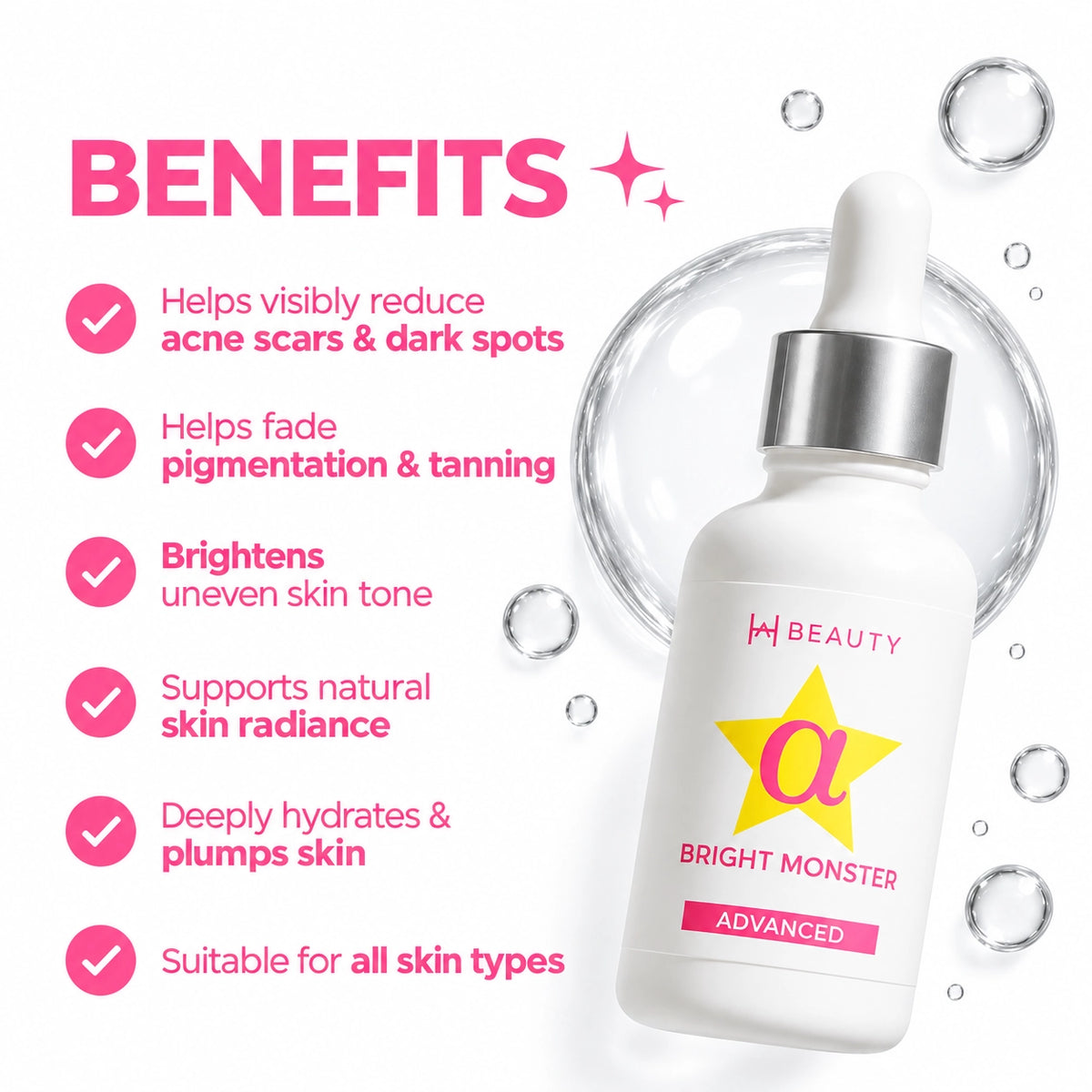 Dark Spots + Pigmentation Serum – Alpha Arbutin 2% + HA