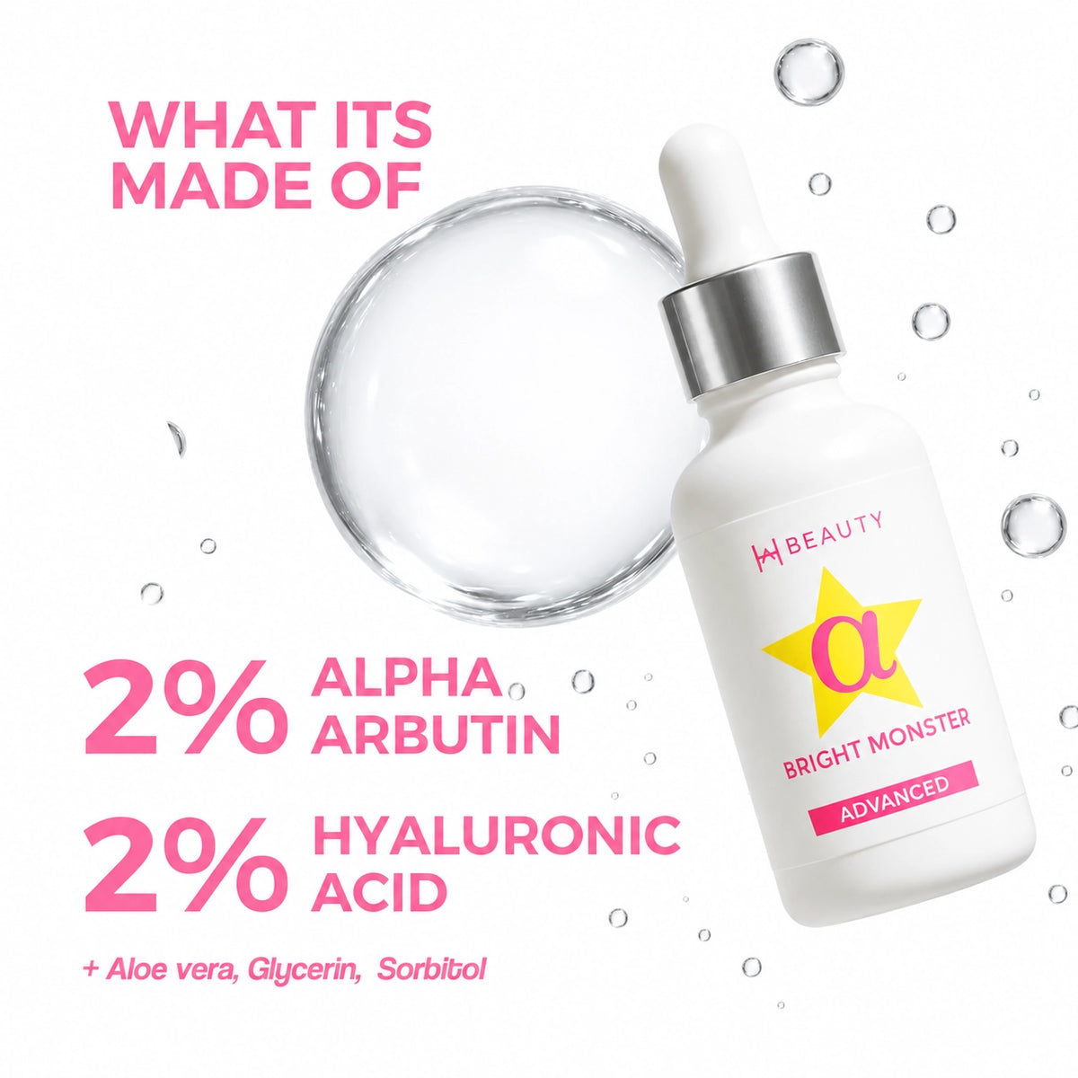 Dark Spots + Pigmentation Serum – Alpha Arbutin 2% + HA