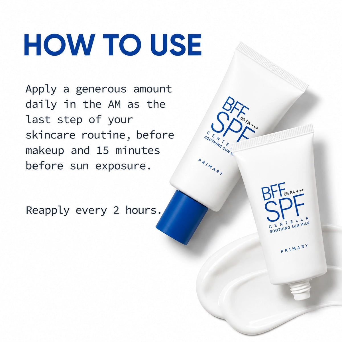 BFF SPF 65 Centella Soothing Sun Milk